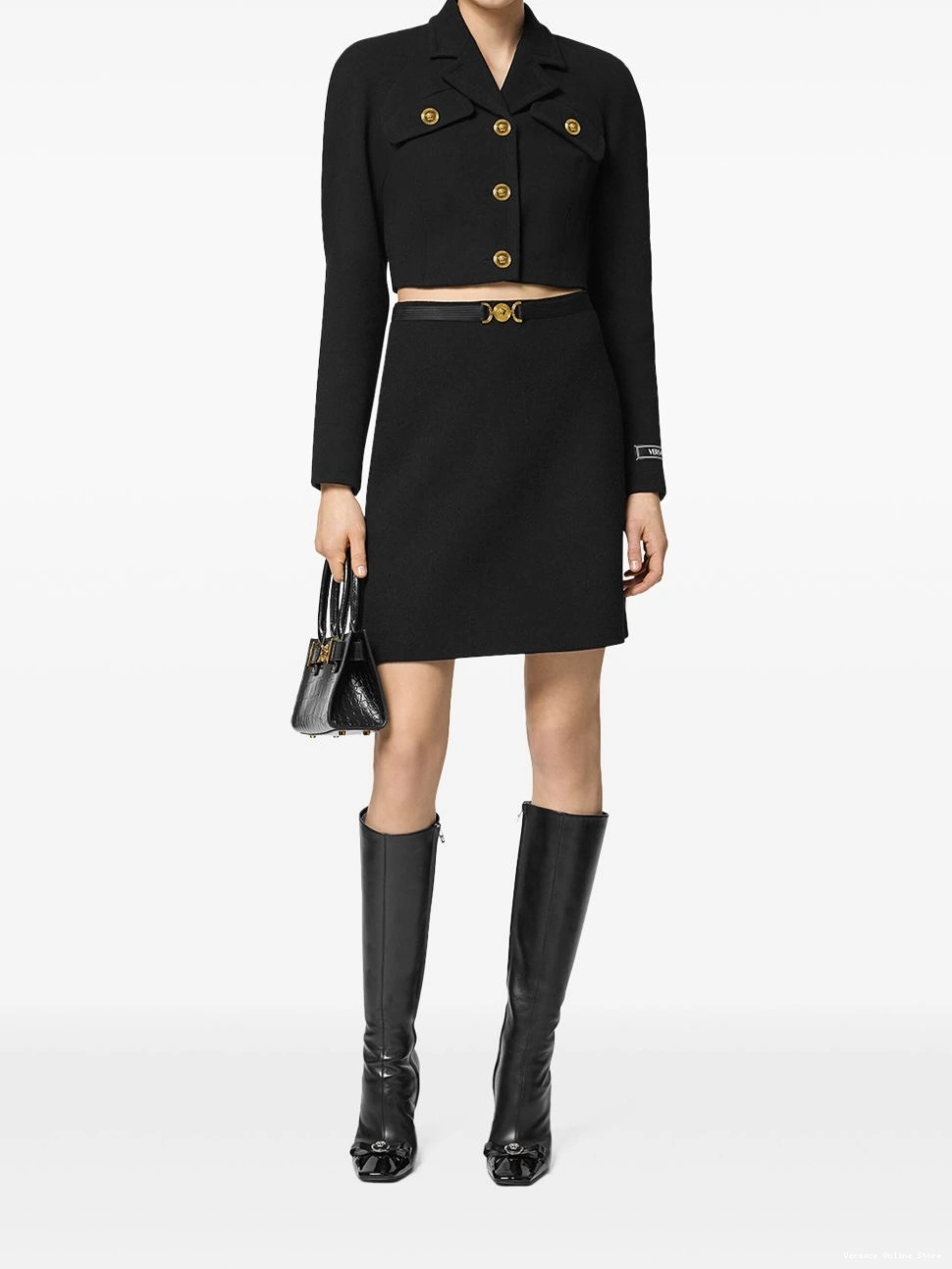 Affordable Women jacket cropped Head-buttons Medusa Versace 0720